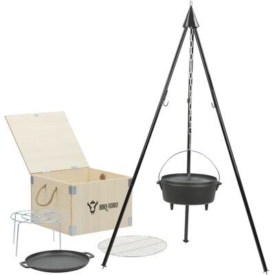BBQ-Toro - Dutch Oven - 5,5L - 6 pezzi - Dutch Oven Kit BBQ-Toro - Dutch Oven - 5,5L - 6 pezzi - Dutch Oven Kit