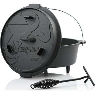 BBQ-TORO - DO6P - 7,3 L - Hiero fundido Premium - Dutch Oven BBQ-TORO - DO6P - 7,3 L - Hiero fundido Premium - Dutch Oven
