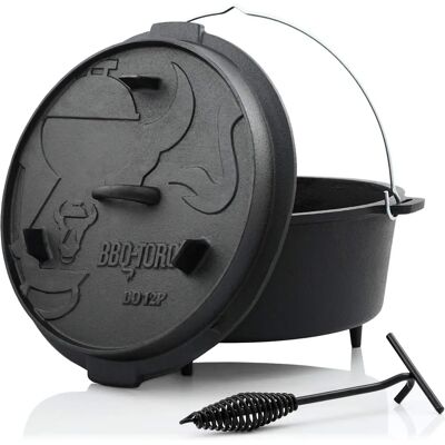 Bbq-toro Pentola in ghisa DO12P - 13,6L per Cucina Esterna Bbq-toro Pentola in ghisa DO12P - 13,6L per Cucina Esterna