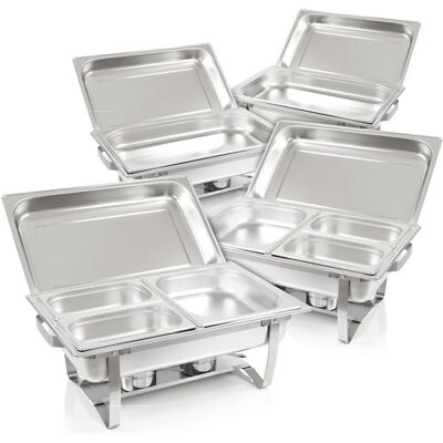 Set di vassoi chafing dish Zelsius - Acciaio inox Set di vassoi chafing dish Zelsius - Acciaio inox
