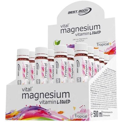 Best Body Nutrition Magnesium Vitamin Ampoules - Magnesium Liquid Tropical 20x25 ml Best Body Nutrition Magnesium Vitamin Ampoules - Magnesium Liquid Tropical 20x25 ml