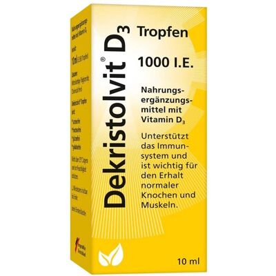 Hübner Dekristolvit D3 1000 I.E. Tropfen 10 ml - Vitamin D Ergänzung Hübner Dekristolvit D3 1000 I.E. Tropfen 10 ml - Vitamin D Ergänzung