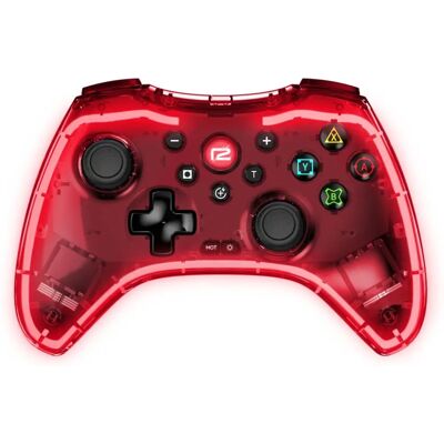 READY 2 GAMING Pro Pad X LED Edition Controller Transparent/Rot für Nintendo Switch, Switch Lite, PlayStation 3 READY 2 GAMING Pro Pad X LED Edition Controller Transparent/Rot für Nintendo Switch, Switch Lite, PlayStation 3