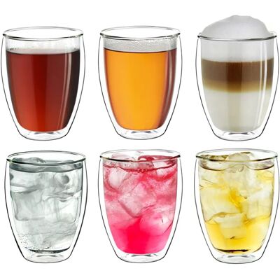 Conjunto de 6 copos térmicos XXL com dupla parede Creano 400ml Conjunto de 6 copos térmicos XXL com dupla parede Creano 400ml