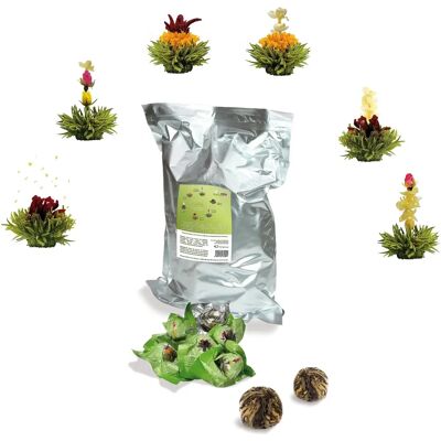 Coffret de Thé en Fleurs Creano - Thé Vert & Noir Faits à la Main, 6 Variétés - Publicité Coffret de Thé en Fleurs Creano - Thé Vert & Noir Faits à la Main, 6 Variétés - Publicité