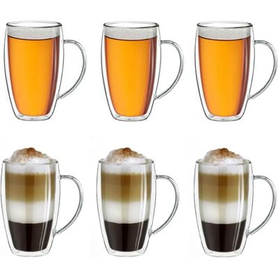 Conjunto de canecas Creano de parede dupla - 400ml Conjunto de canecas Creano de parede dupla - 400ml