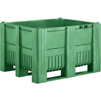 Kaiserkraft Caixa para Paletes - 610L, Verde, Empilhável Segura Kaiserkraft Caixa para Paletes - 610L, Verde, Empilhável Segura