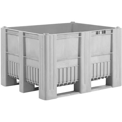 Kaiserkraft Caixa para paletes - 610L, cinza claro Kaiserkraft Caixa para paletes - 610L, cinza claro