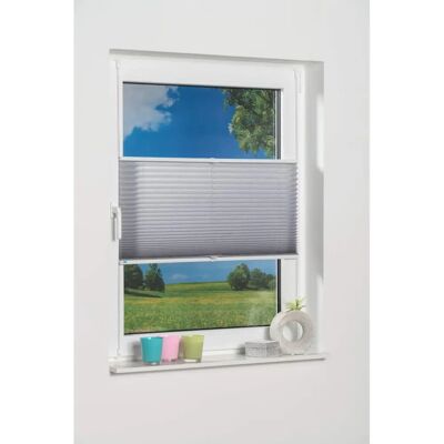 K-HOME Klemmfix Pisa Plissee - 210cm, Grau K-HOME Klemmfix Pisa Plissee - 210cm, Grau