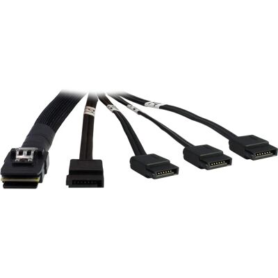 Inter-Tech SATA/SAS Cable - 65cm - Black Inter-Tech SATA/SAS Cable - 65cm - Black