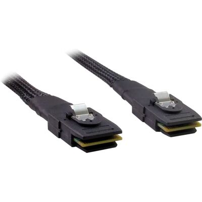 Inter-Tech 88885238 SATA SAS Kabel - 0,5 m - Sort - SAS Kabel Inter-Tech 88885238 SATA SAS Kabel - 0,5 m - Sort - SAS Kabel