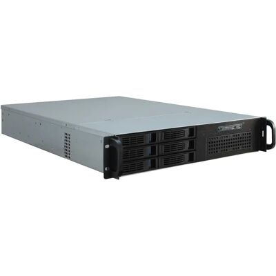 Inter-Tech IPC 2U-2406 Server Rack - Stahl, Schwarz, Silber Inter-Tech IPC 2U-2406 Server Rack - Stahl, Schwarz, Silber
