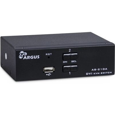Inter-Tech KVM-AS-21DA - 2-Port DVI KVM Switch - Black Inter-Tech KVM-AS-21DA - 2-Port DVI KVM Switch - Black