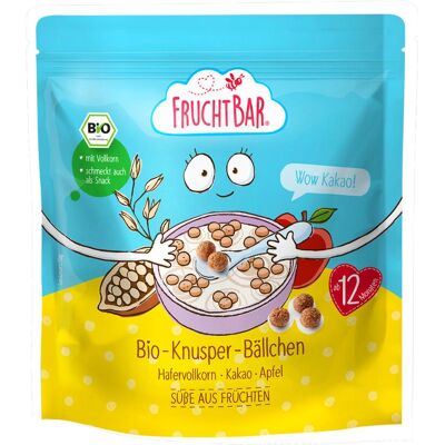 FruchtBar Bio Knusper Bällchen 'Wow Kakao' - Snackriegel FruchtBar Bio Knusper Bällchen 'Wow Kakao' - Snackriegel