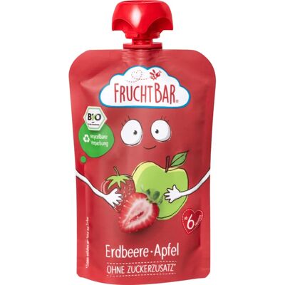 FruchtBar - BIO Erdbeer-Apfel Purée - Erdbeer-Apfel - 100 g FruchtBar - BIO Erdbeer-Apfel Purée - Erdbeer-Apfel - 100 g