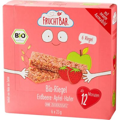 FRUCHTBAR - Bio Riegel Erdbeere Apfel Hafer - Erdbeere FRUCHTBAR - Bio Riegel Erdbeere Apfel Hafer - Erdbeere
