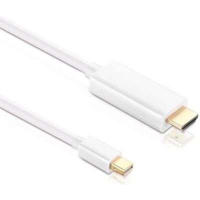 Adaptador de cable de video Mini DisplayPort a HDMI blanco 1.5m PureLink Adaptador de cable de video Mini DisplayPort a HDMI blanco 1.5m PureLink