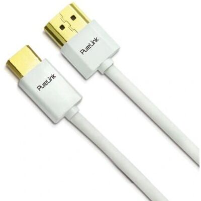 Câble HDMI Blanc 3m avec Ethernet - Type A - Publicité Câble HDMI Blanc 3m avec Ethernet - Type A - Publicité