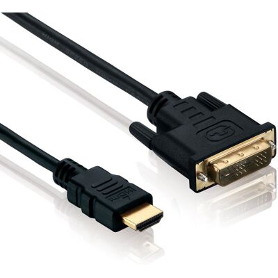 Cabo HDMI/DVI de alta velocidade - 0,5 m - Preto - Vídeo & Áudio Cabo HDMI/DVI de alta velocidade - 0,5 m - Preto - Vídeo & Áudio