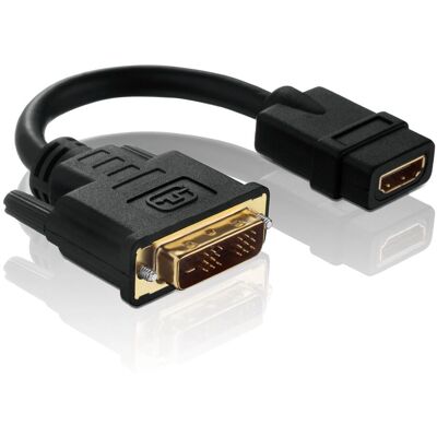 Purelink Pureinstall - DVI/HDMI Adapter - 10cm - Schwarz Purelink Pureinstall - DVI/HDMI Adapter - 10cm - Schwarz