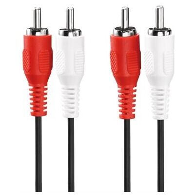 Cabo de áudio estéreo RCA de 2,5 m - Preto, Branco, Vermelho - PureLink Cabo de áudio estéreo RCA de 2,5 m - Preto, Branco, Vermelho - PureLink
