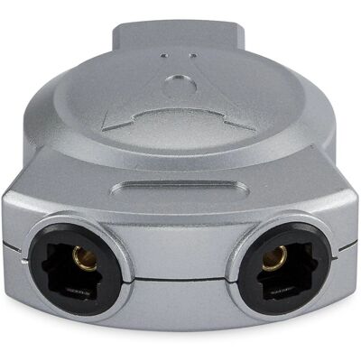 HDSupply X-TS030 Divisor Toslink duplo - Profissional Prateado HDSupply X-TS030 Divisor Toslink duplo - Profissional Prateado