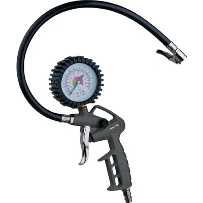 Aerotec Pneumatic Tire Inflator - 10 bar, Aluminum, Gauge Aerotec Pneumatic Tire Inflator - 10 bar, Aluminum, Gauge