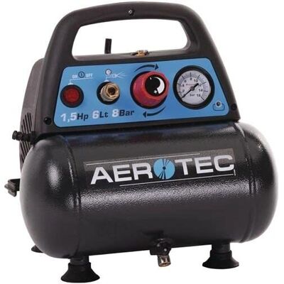 Aerotec Tragbarer 6L Luftkompressor - Öl-Frei, 8 Bar Aerotec Tragbarer 6L Luftkompressor - Öl-Frei, 8 Bar