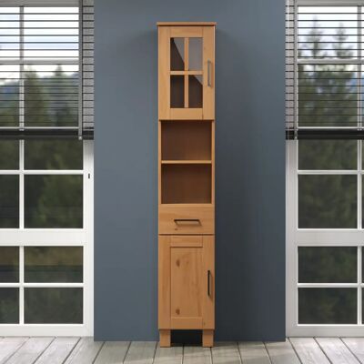 WELLTIME Ulea Massivholz Badschrank - 2 Schubladen & 3 Regale WELLTIME Ulea Massivholz Badschrank - 2 Schubladen & 3 Regale