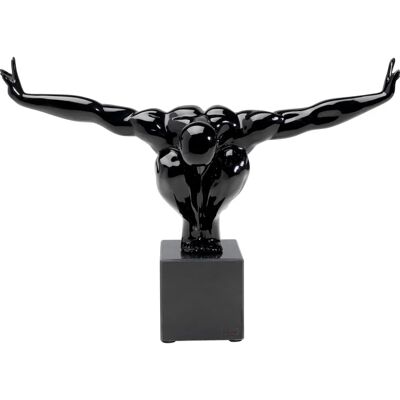 Scultura Atleta Nera Kare - Figura Decorativa per Ufficio & Studio Scultura Atleta Nera Kare - Figura Decorativa per Ufficio & Studio