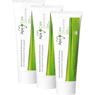 Remineralisoiva hammastahna Apacare - Fluori ja Hydroksiapatitti - 75ml Remineralisoiva hammastahna Apacare - Fluori ja Hydroksiapatitti - 75ml