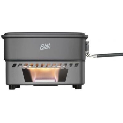 Esbit Compacte Solid Fuel Kookset - 1100ml Aluminium - Zwart Esbit Compacte Solid Fuel Kookset - 1100ml Aluminium - Zwart