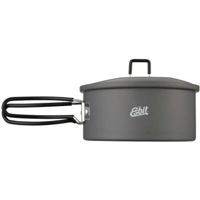 Esbit Aluminium Campingkjele - Lett, 1.1L, Svart Esbit Aluminium Campingkjele - Lett, 1.1L, Svart