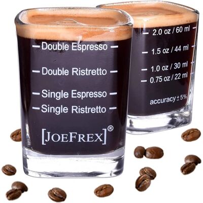 JoeFrex Espresso Glas - Quadrat 60 ml - Transparent JoeFrex Espresso Glas - Quadrat 60 ml - Transparent
