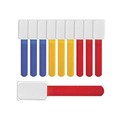 Label The Cable Mini - Set van 10 gekleurde klittenbanden - Kabelbinders Label The Cable Mini - Set van 10 gekleurde klittenbanden - Kabelbinders