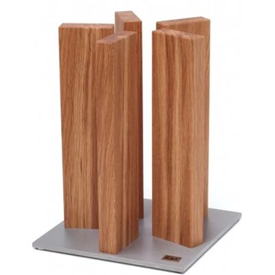 Kai Stonehenge Oak & Stainless Steel Magnetic Knife Block - Knife Block Kai Stonehenge Oak & Stainless Steel Magnetic Knife Block - Knife Block