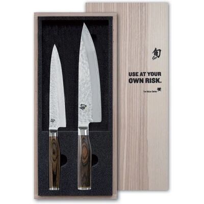 Kai Japan Knivsett - Valnøtt, Damaskstahl, Tim Mälzer Kai Japan Knivsett - Valnøtt, Damaskstahl, Tim Mälzer