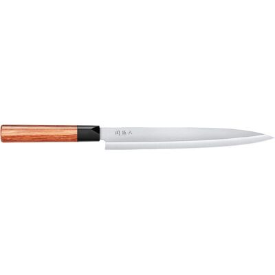 Faca Yanagiba Kai Seki Magoroku Redwood - Aço ao Carbono, 24cm, Marrom Faca Yanagiba Kai Seki Magoroku Redwood - Aço ao Carbono, 24cm, Marrom