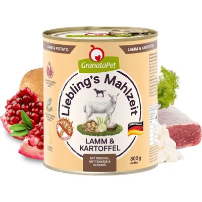 Nourriture humide pour chiens GranataPet Agneau & Pommes de terre - 800 g Nourriture humide pour chiens GranataPet Agneau & Pommes de terre - 800 g