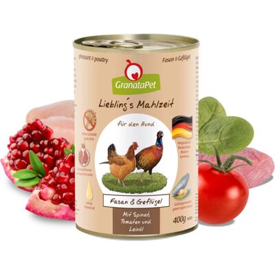 Aliments humides GranataPet Faisán et Volaille - 6x400 g Aliments humides GranataPet Faisán et Volaille - 6x400 g
