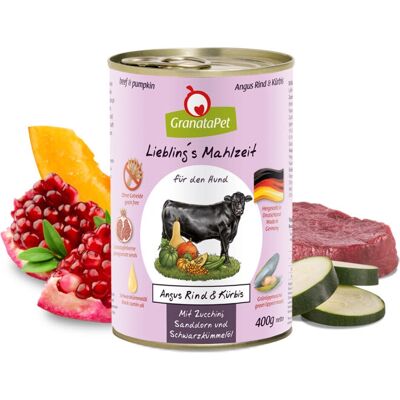 Granatapet Liebling's Mahlzeit Angus res y calabaza - Comida para perros Granatapet Liebling's Mahlzeit Angus res y calabaza - Comida para perros