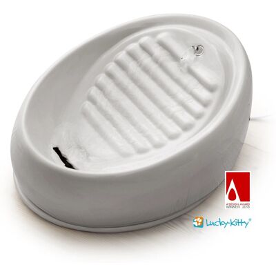 Lucky-Kitty Keramik Graue Trinkbrunnen - Automatischer Wasserspender Lucky-Kitty Keramik Graue Trinkbrunnen - Automatischer Wasserspender
