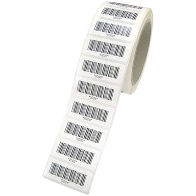 HT Instruments 5001-6000 Barcodeetiketten - Selbstklebend PVC, Fortlaufende Nummerierung, Rolle mit 1000 HT Instruments 5001-6000 Barcodeetiketten - Selbstklebend PVC, Fortlaufende Nummerierung, Rolle mit 1000