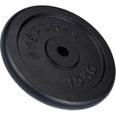 ScSPORTS Disque de Poids - 15kg - Fer en Fonte - Pour Barres 30/31mm - Équipement de Gym - Publicité ScSPORTS Disque de Poids - 15kg - Fer en Fonte - Pour Barres 30/31mm - Équipement de Gym - Publicité
