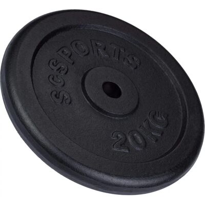Plaque de Poids 20kg - Fonte - 30/31mm - Équipement de Gym - Publicité Plaque de Poids 20kg - Fonte - 30/31mm - Équipement de Gym - Publicité