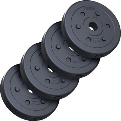 ScSPORTS - Dischi Pesi 10kg Cemento Plastica - Nero - Súlytárcsák ScSPORTS - Dischi Pesi 10kg Cemento Plastica - Nero - Súlytárcsák