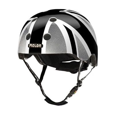 Casque Melon Noir Gris Blanc - Casque de vélo - Publicité Casque Melon Noir Gris Blanc - Casque de vélo - Publicité