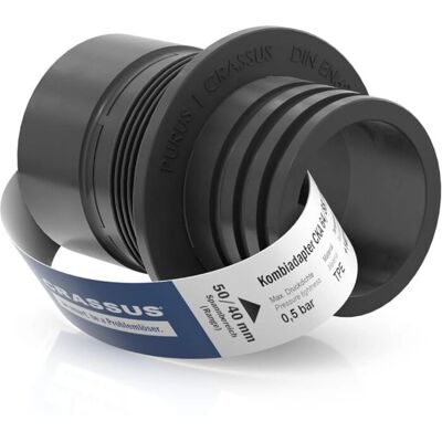 Adaptateur combiné Crassus CRA10012 - Résistant aux UV, Réduction du bruit, 0,5 bar - Publicité Adaptateur combiné Crassus CRA10012 - Résistant aux UV, Réduction du bruit, 0,5 bar - Publicité