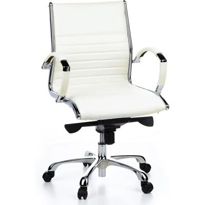 hjh OFFICE Parma 10 Chaise de Bureau Blanc/Chrome hjh OFFICE Parma 10 Chaise de Bureau Blanc/Chrome