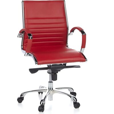 hjh OFFICE Parma 10 - Ergonomiczny fotel biurowy z skórą, Czerwony hjh OFFICE Parma 10 - Ergonomiczny fotel biurowy z skórą, Czerwony